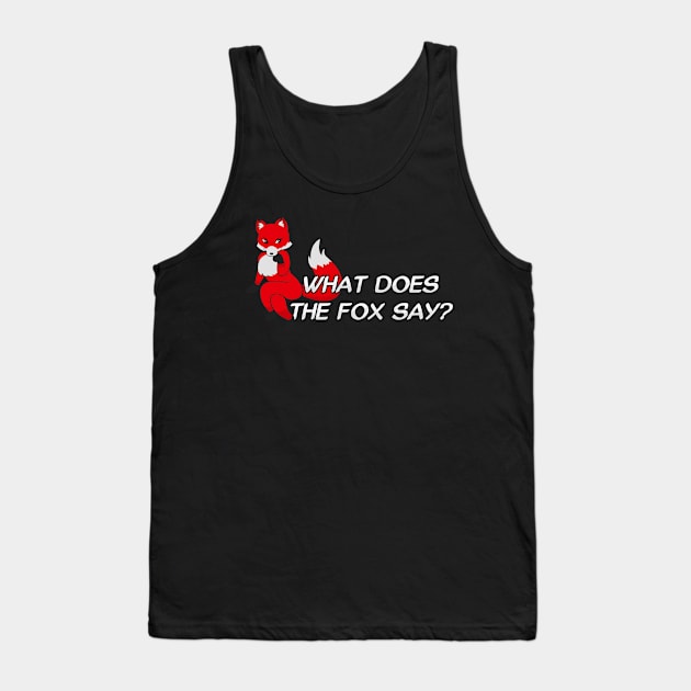 What does the fox say? - Red Tank Top by Brony Designs